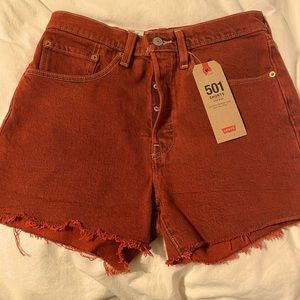Levi 501 shorts high rise